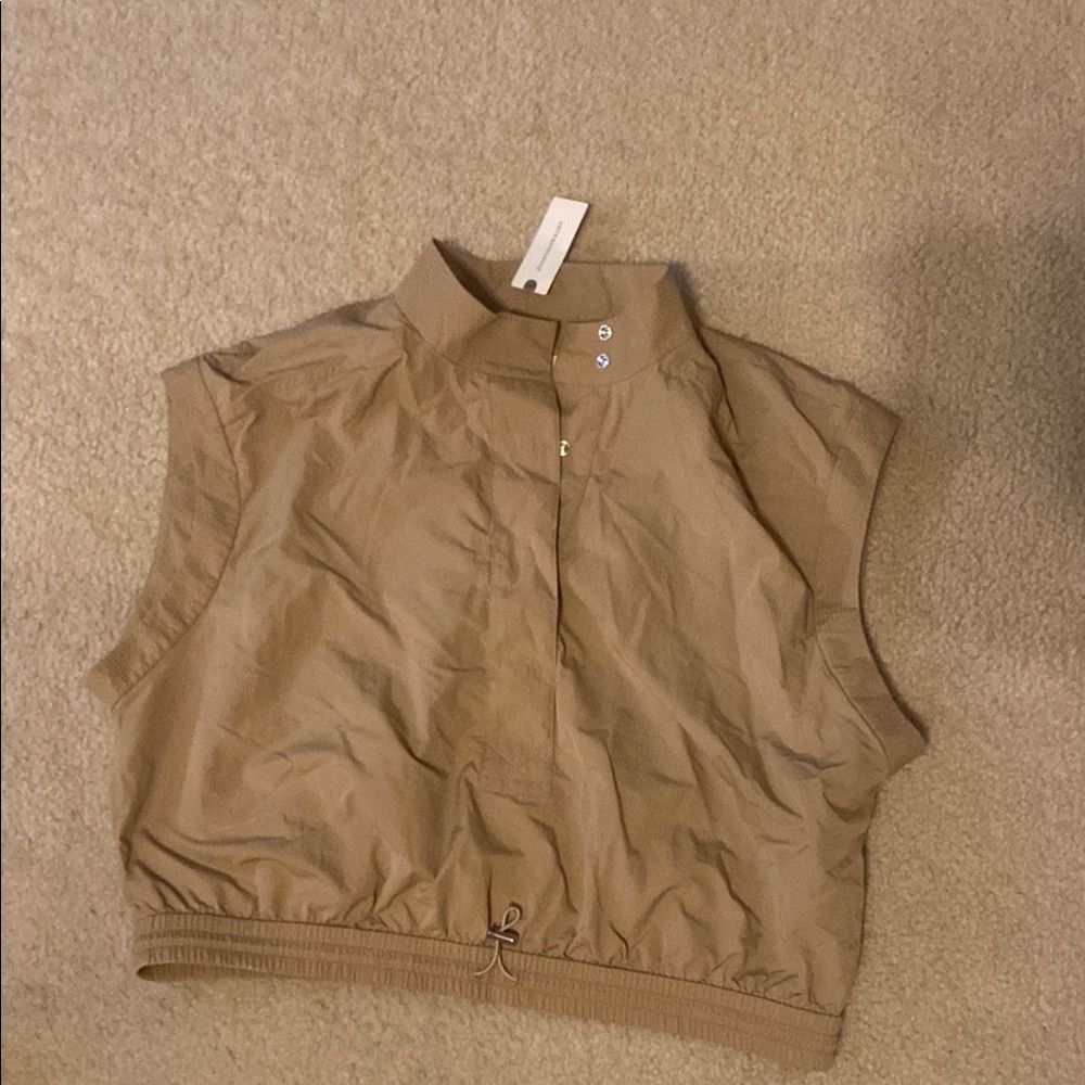 Tan Sleeveless Crop Top